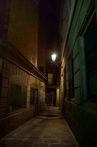 Barcelona Gothic Quartar At Night - Michael Prior Photography 