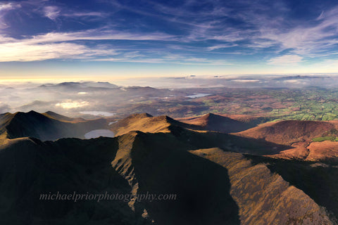 Carauntoohill and the Kerry mountains from the air