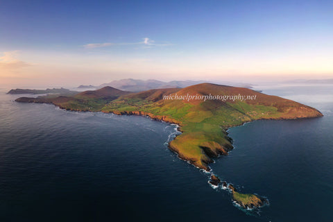 Sleahead at sunset from the air