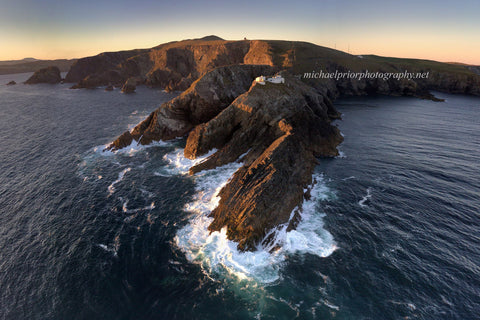 Looking back at the Mizen lighthouse