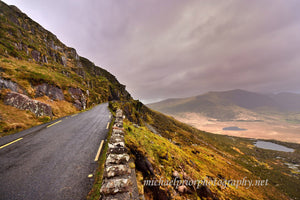 The Conor pass Co Kerry on a rainy day