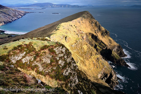 Looking down on Keem beach from the sea cliffs on Achill island