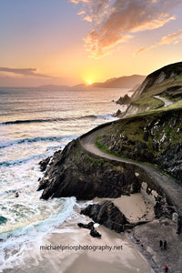 Coumeenole with the sun setting behind the blaskets