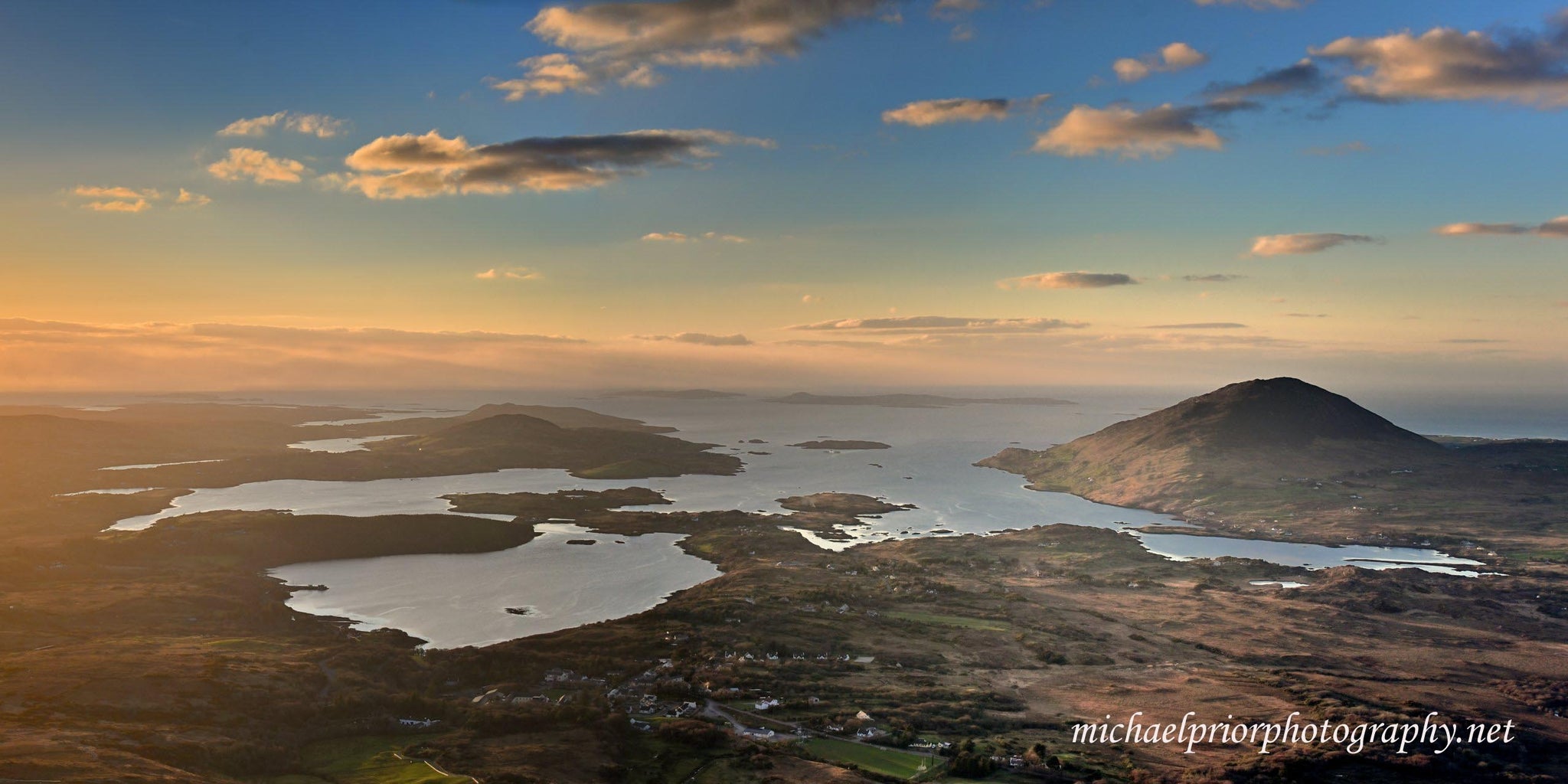 Letterfrack from Diamond hill in Connemara