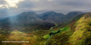 Connemara mountains and the Inagh valley in Co Galway