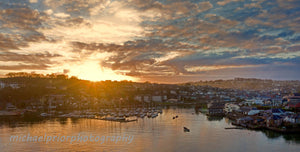 sunset of Kinsale from the water