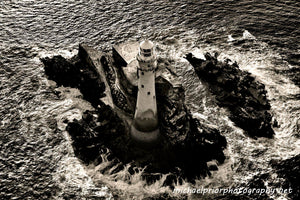 The Fastnet Lighthouse in Black and White