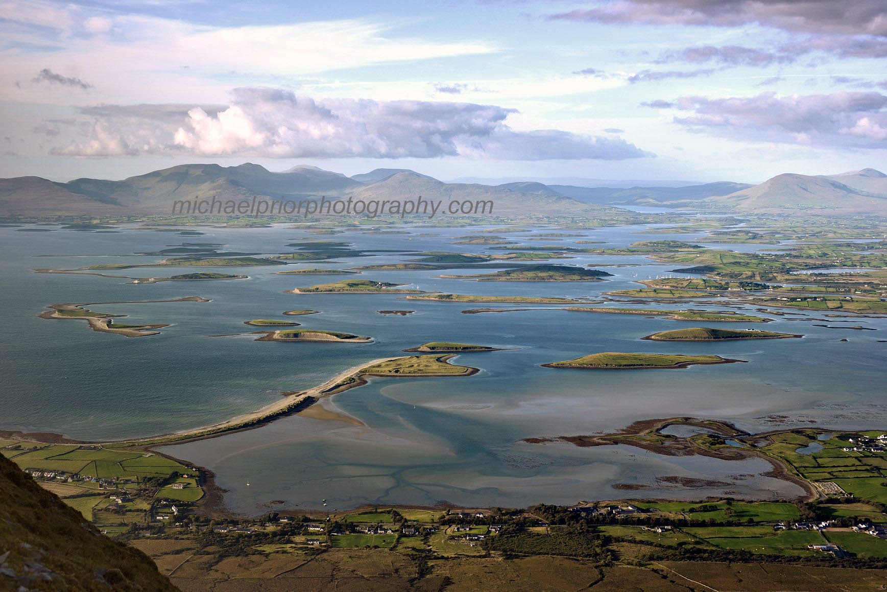 Clew bay co mayo in evening sunshine - Michael Prior Photography 
