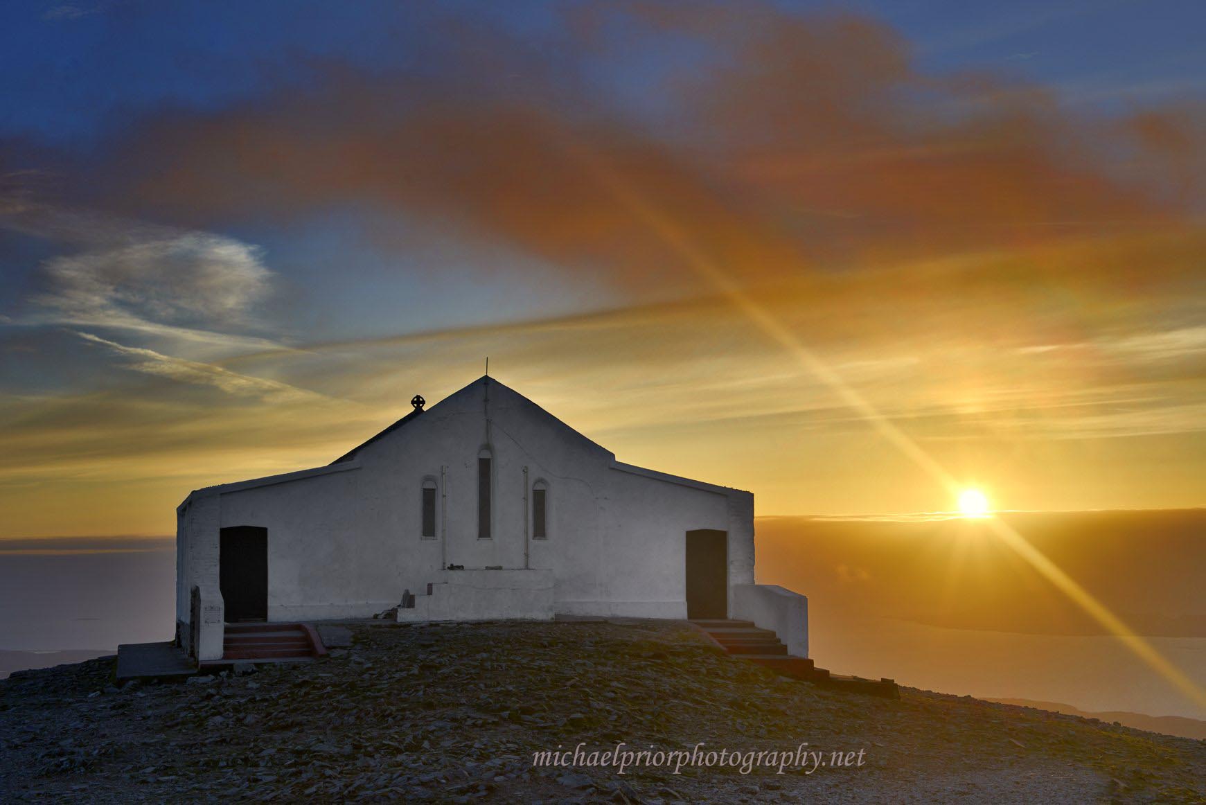 sunset from the top of croagh patrick