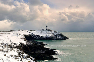 The Old Head Cliffs And Lighthouse In Snow - Michael Prior Photography 