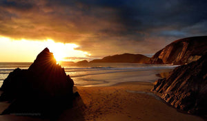 Winter Sunset On Coumeenole - Michael Prior Photography 