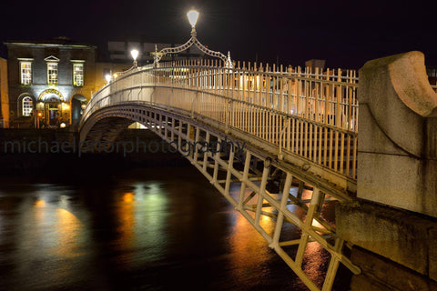 Ha'penny Bridge At Night - Michael Prior Photography 