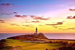 A Very Colorful Sunset At The Oldhead Lighthouse In West Cork