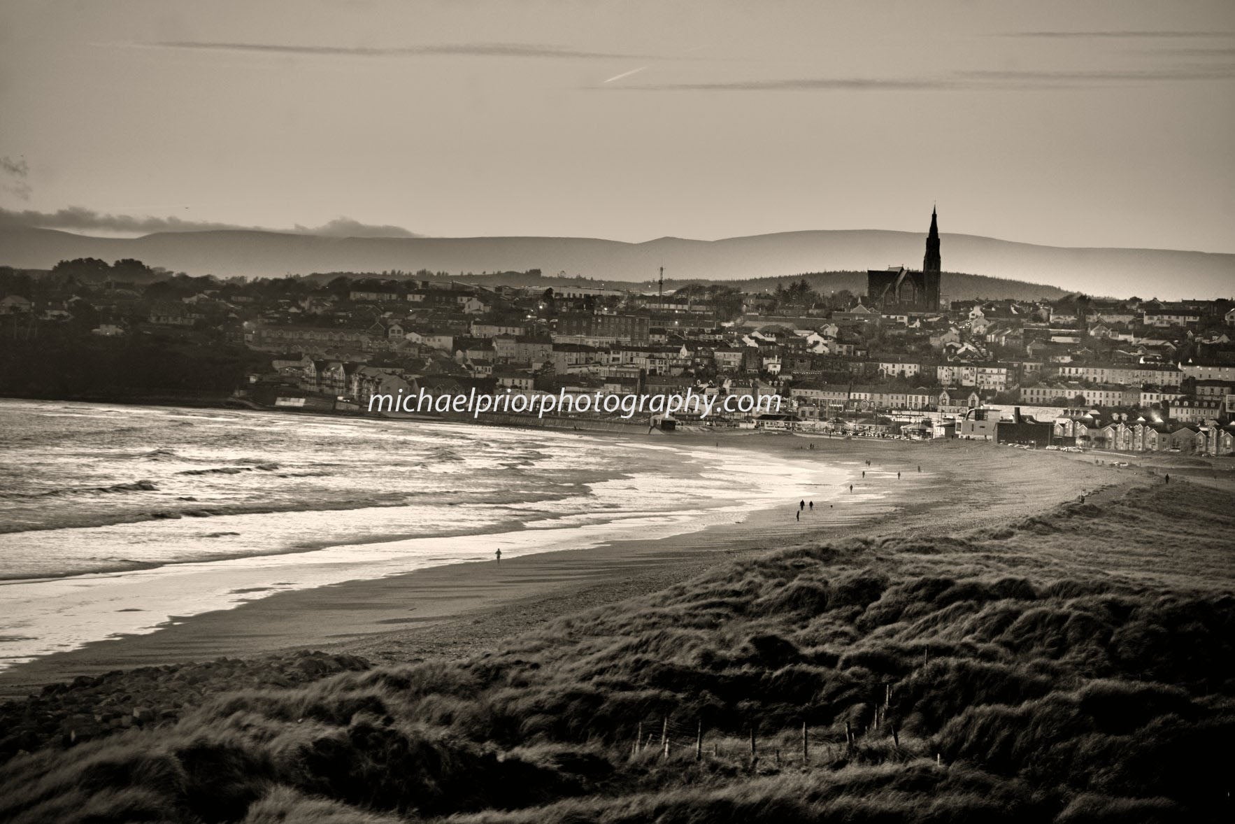 Tramore, Waterford in b+w