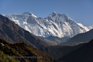 Mt Everest And Mt Lhotse Through The Valley