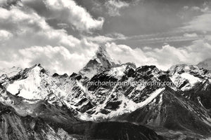 Ama Dablan In Black And Black From The Top Of Kala Patthar