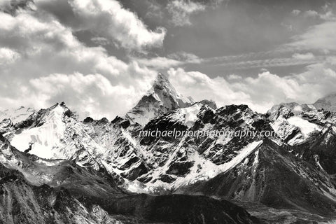 Ama Dablam in Black And White