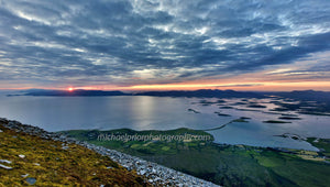 The Sun Setting Behind  Achill Island From The Top Of Croagh Patrick - Michael Prior Photography 