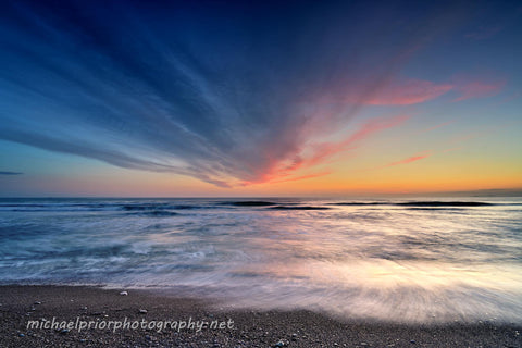 Castlefreke beach after sunset