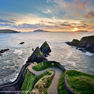 A beautiful sunset at Dunquin pier at Slea head Co Kerry.