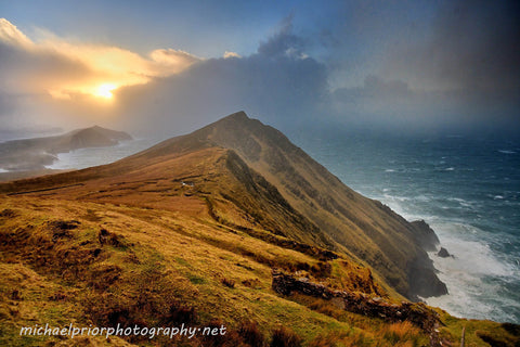 Slea head Sunset in storm Franklin