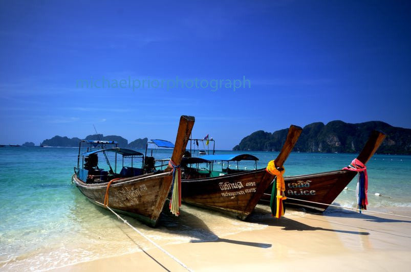 Longboats On Ko Phi Phi - Michael Prior Photography 