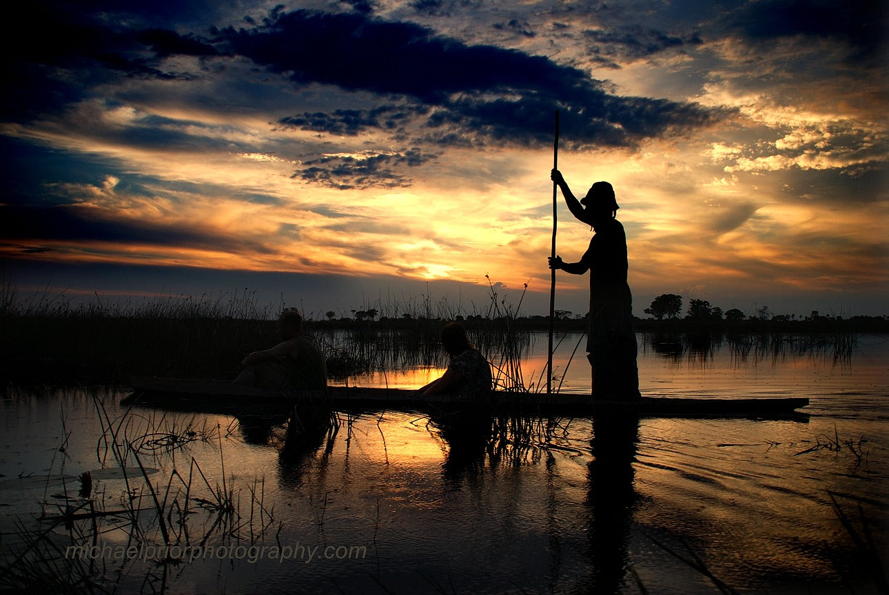 Sunset In The Okavango Delta - Michael Prior Photography 
